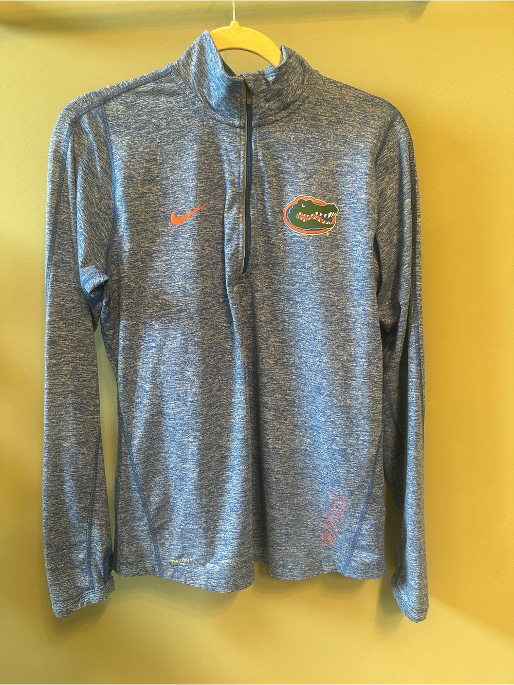 Nike Blue Heathered Florida Gators Quarter-Zip Pullover